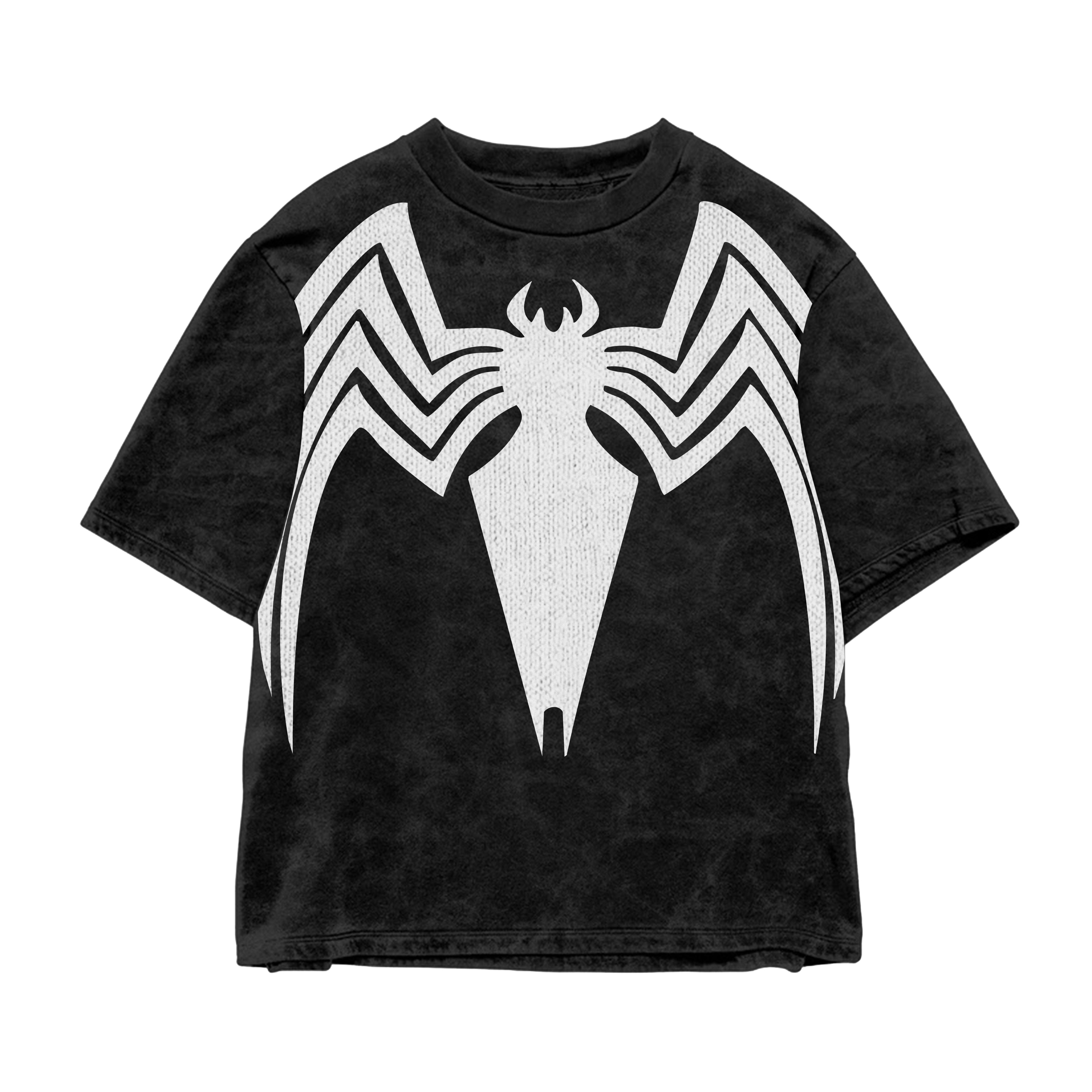 Venom Crest Acid Wash Oversized Tee