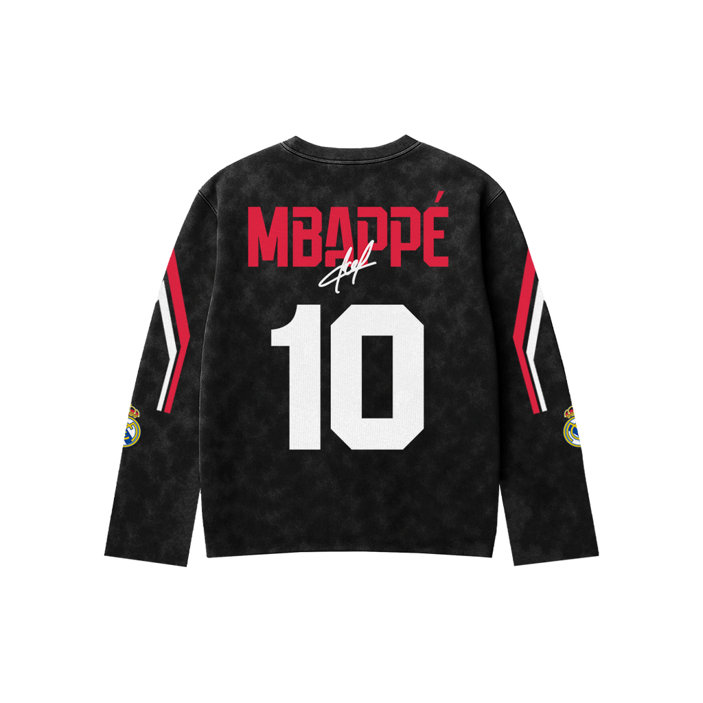 Mbappe Acid Wash Full Sleeve Tee