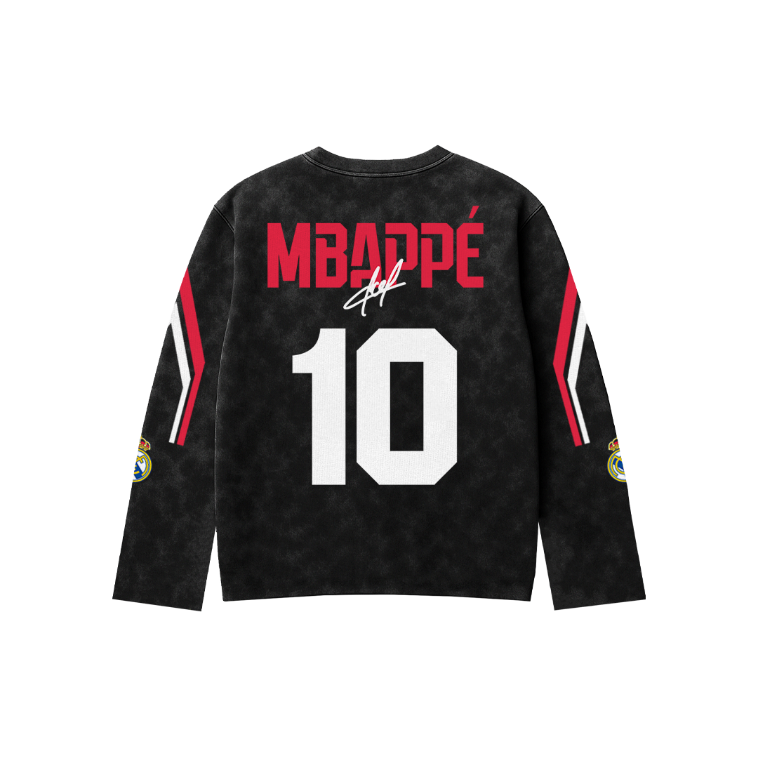 Mbappe Acid Wash Full Sleeve Tee