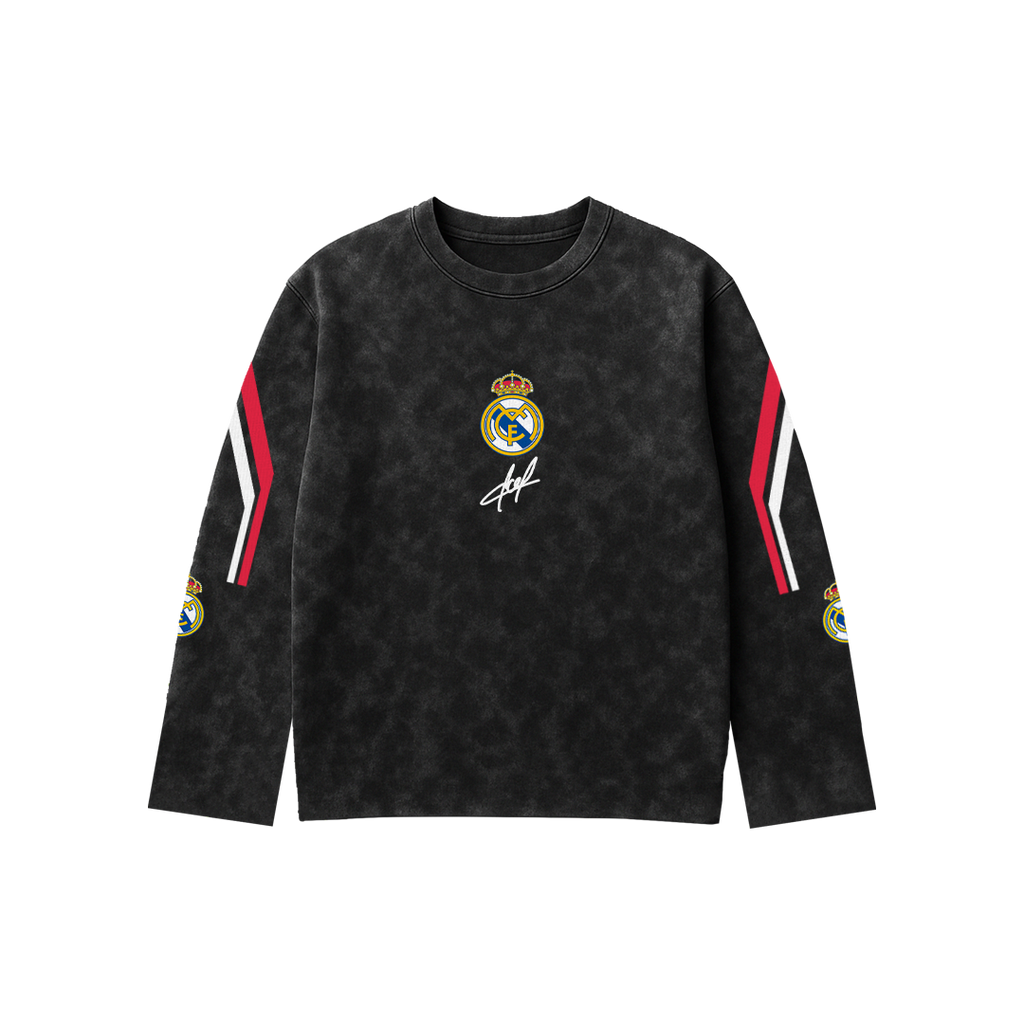 Mbappe Acid Wash Full Sleeve Tee