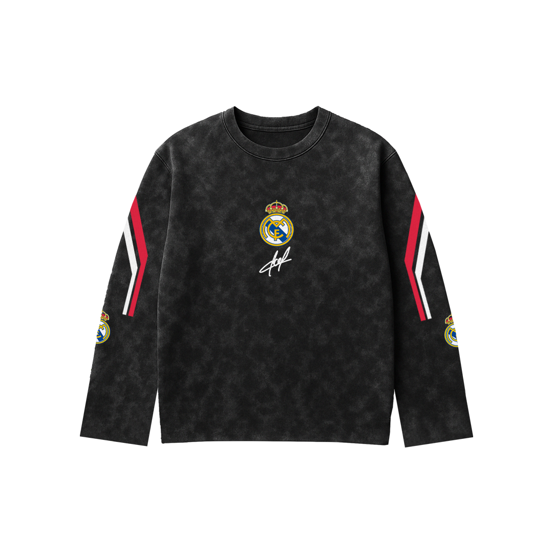 Mbappe Acid Wash Full Sleeve Tee