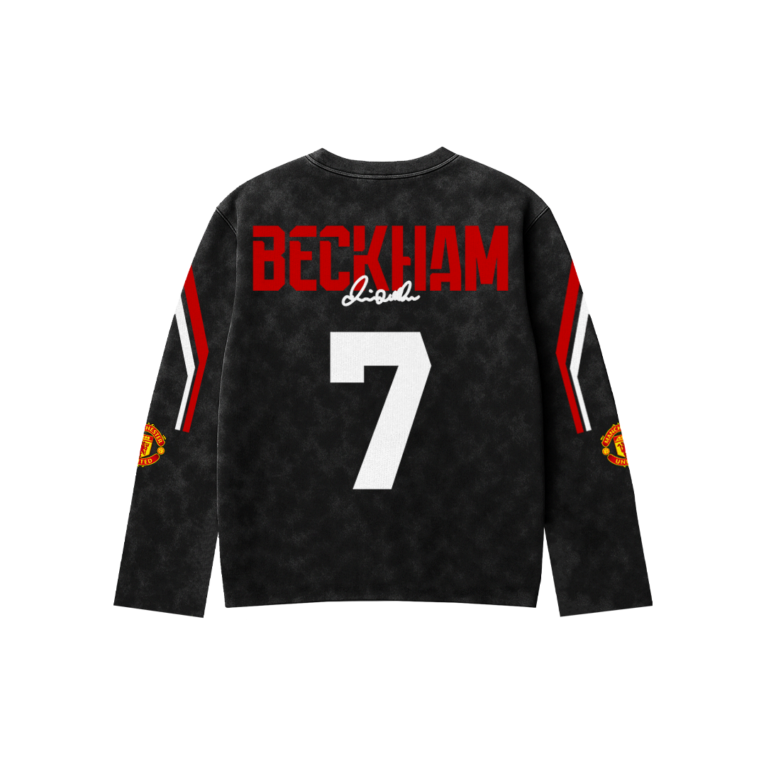 Beckham Acid Wash Full Sleeve Tee