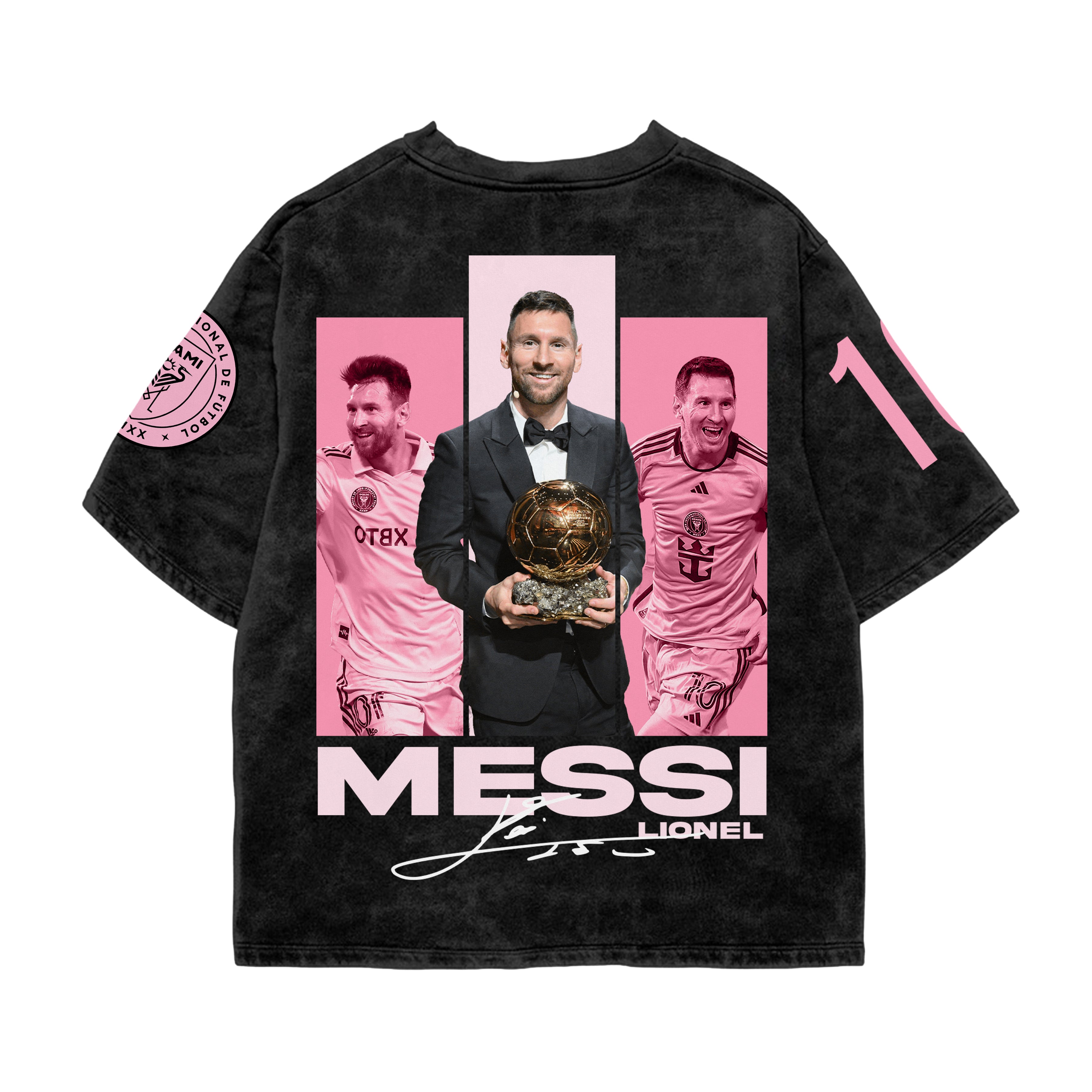 Inter Legacy 10 Acid Wash Oversized Tee