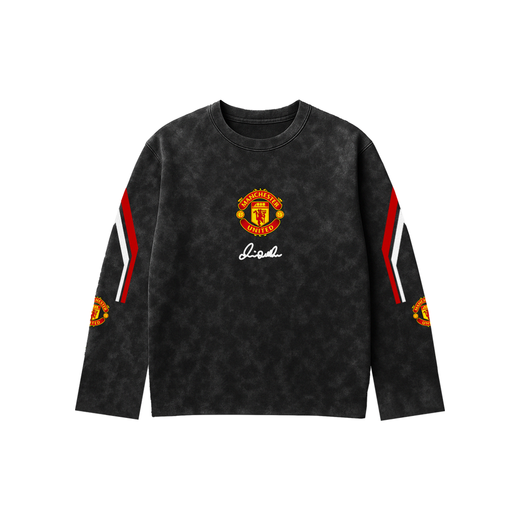 Beckham Acid Wash Full Sleeve Tee