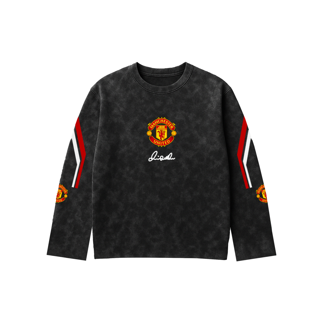 Beckham Acid Wash Full Sleeve Tee