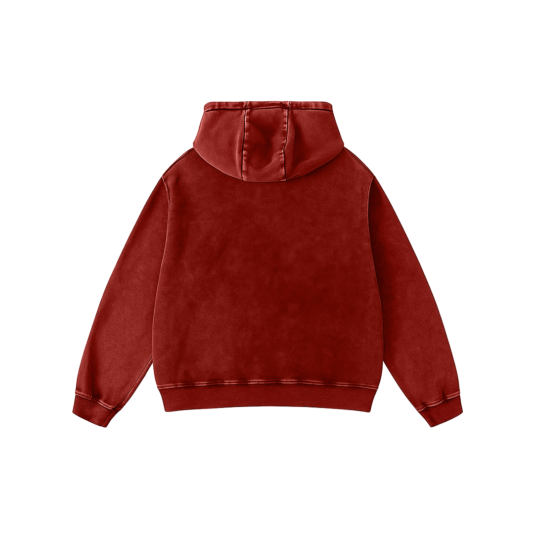 Crimson Web Oversized Hoodie