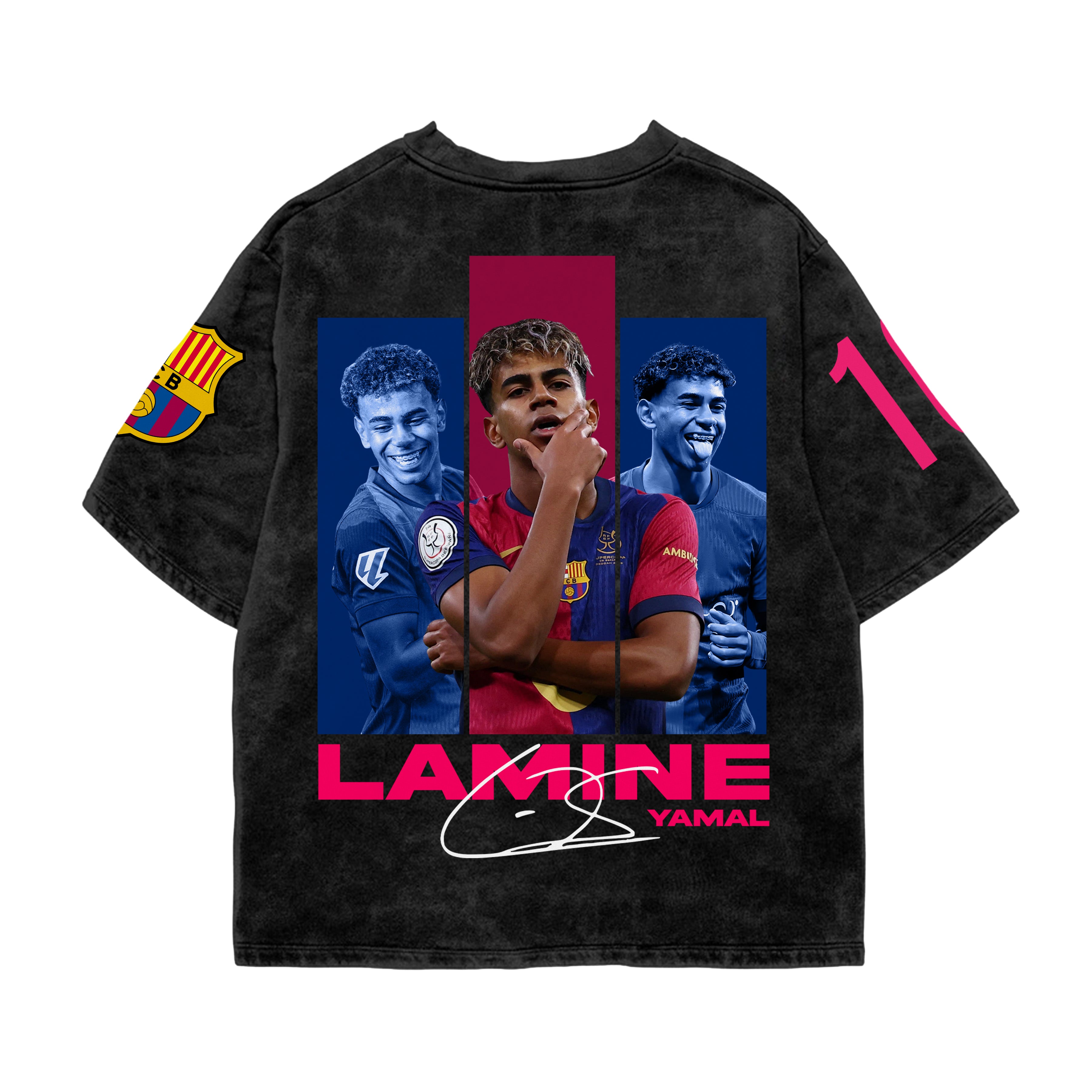 La Masia 19 Legacy Acid Wash Oversized Tee