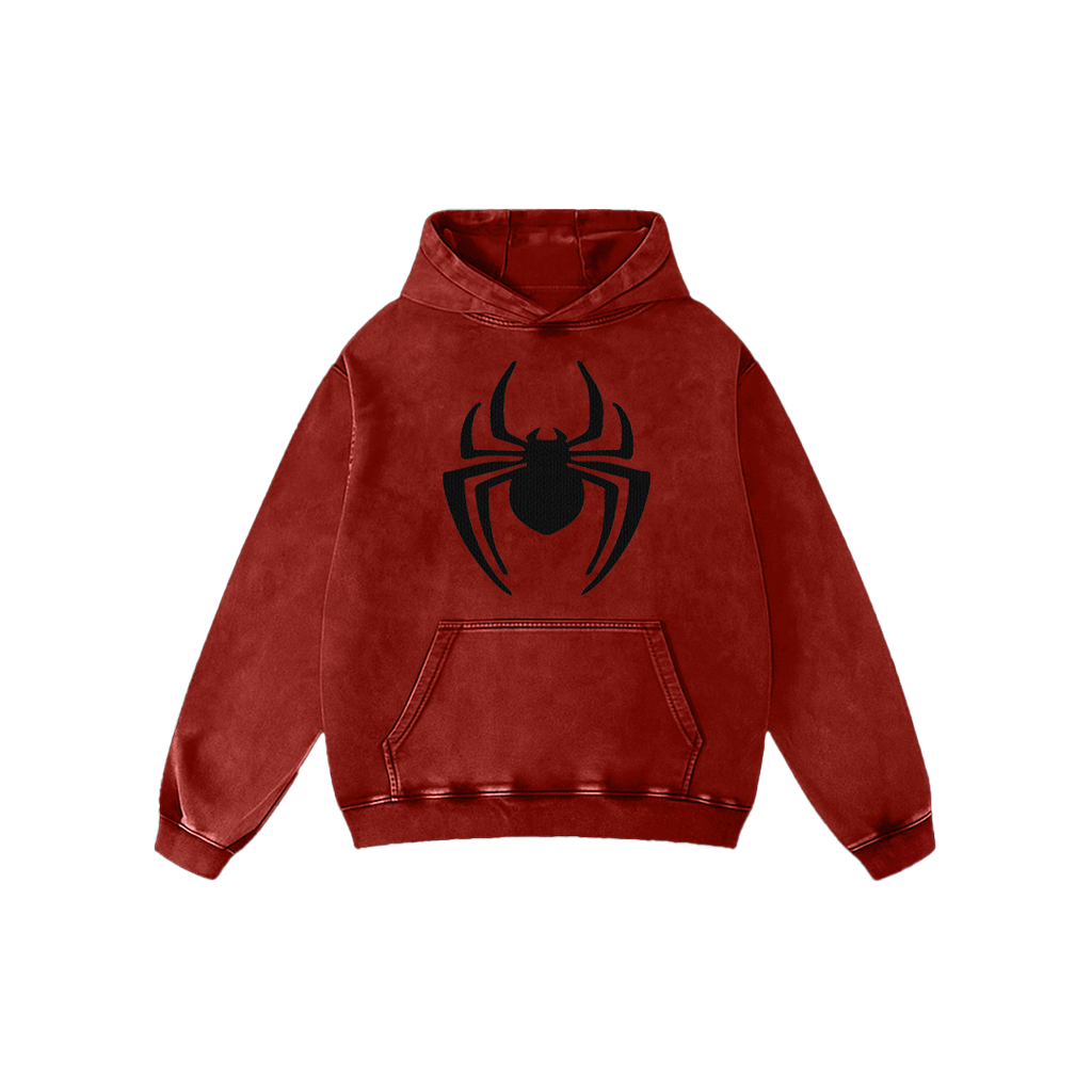 Crimson Web Oversized Hoodie