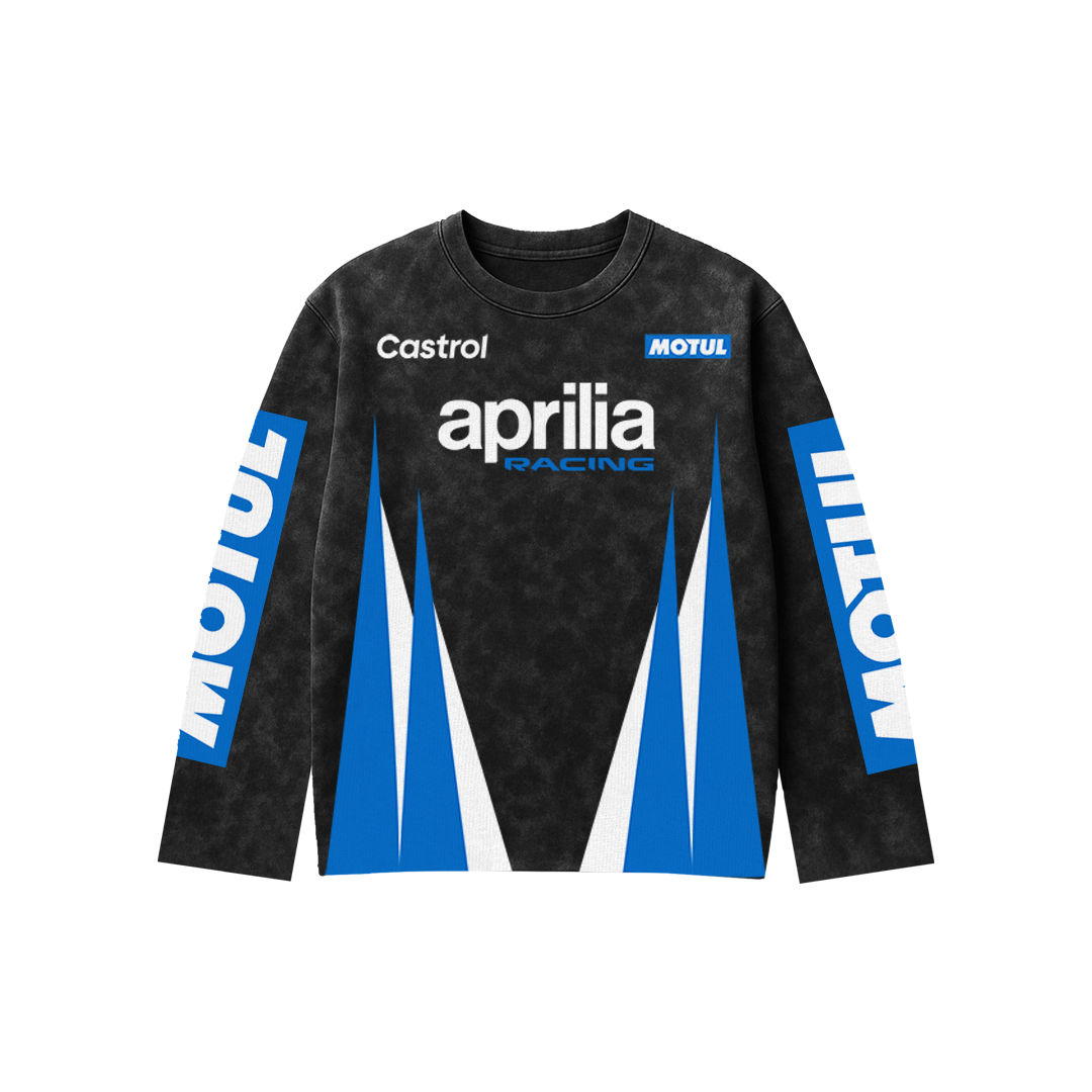 Aprilia Trackburst Oversized Full Sleeve Tee