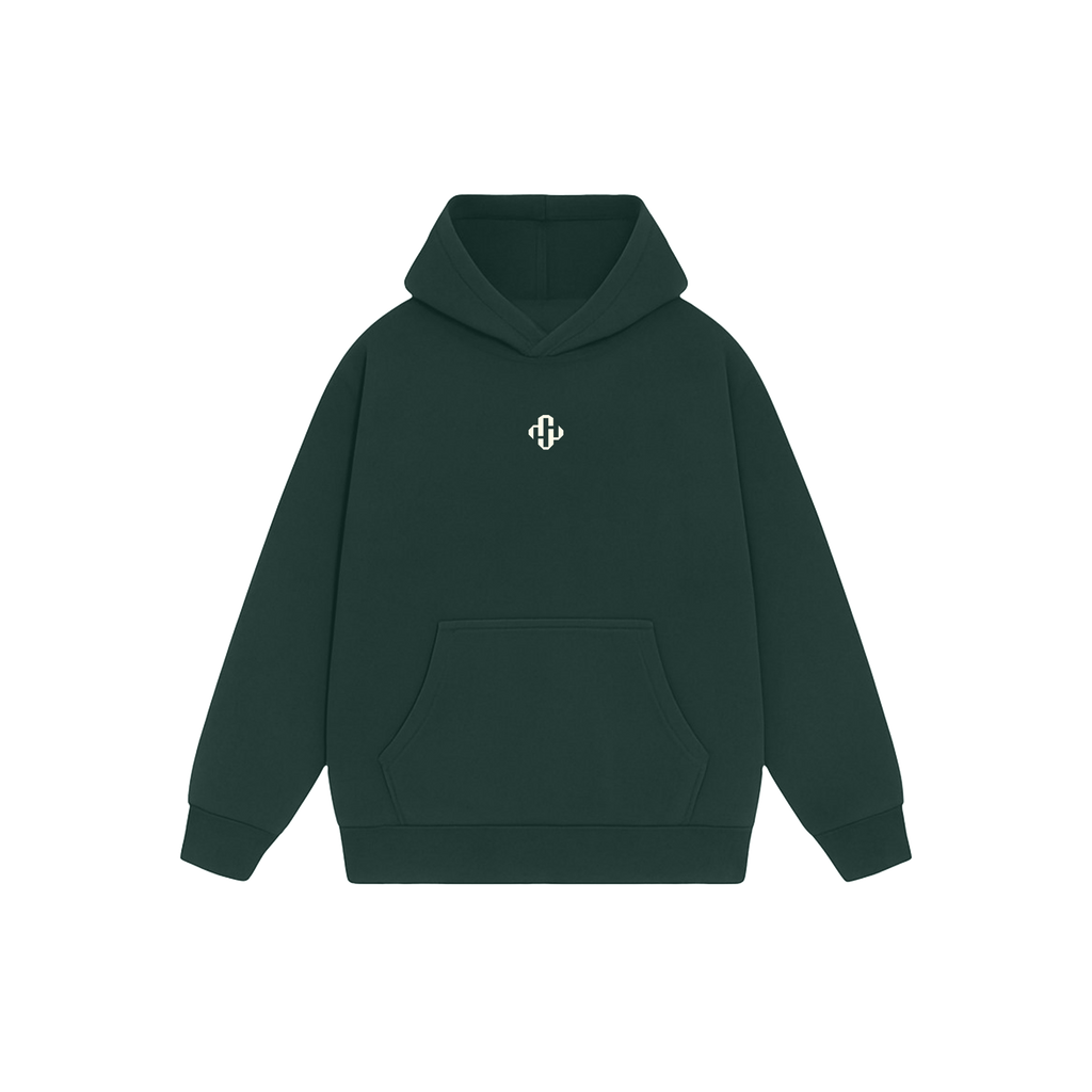 BOTTLE GREEN OVERSIZED HOODIE