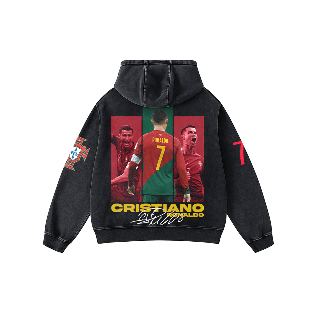 CR7 ICONIC ACID WASH HOODIE