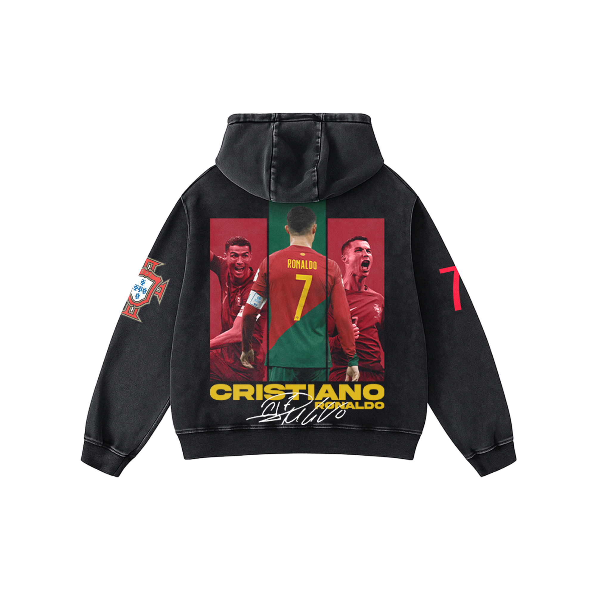 CR7 ICONIC ACID WASH HOODIE