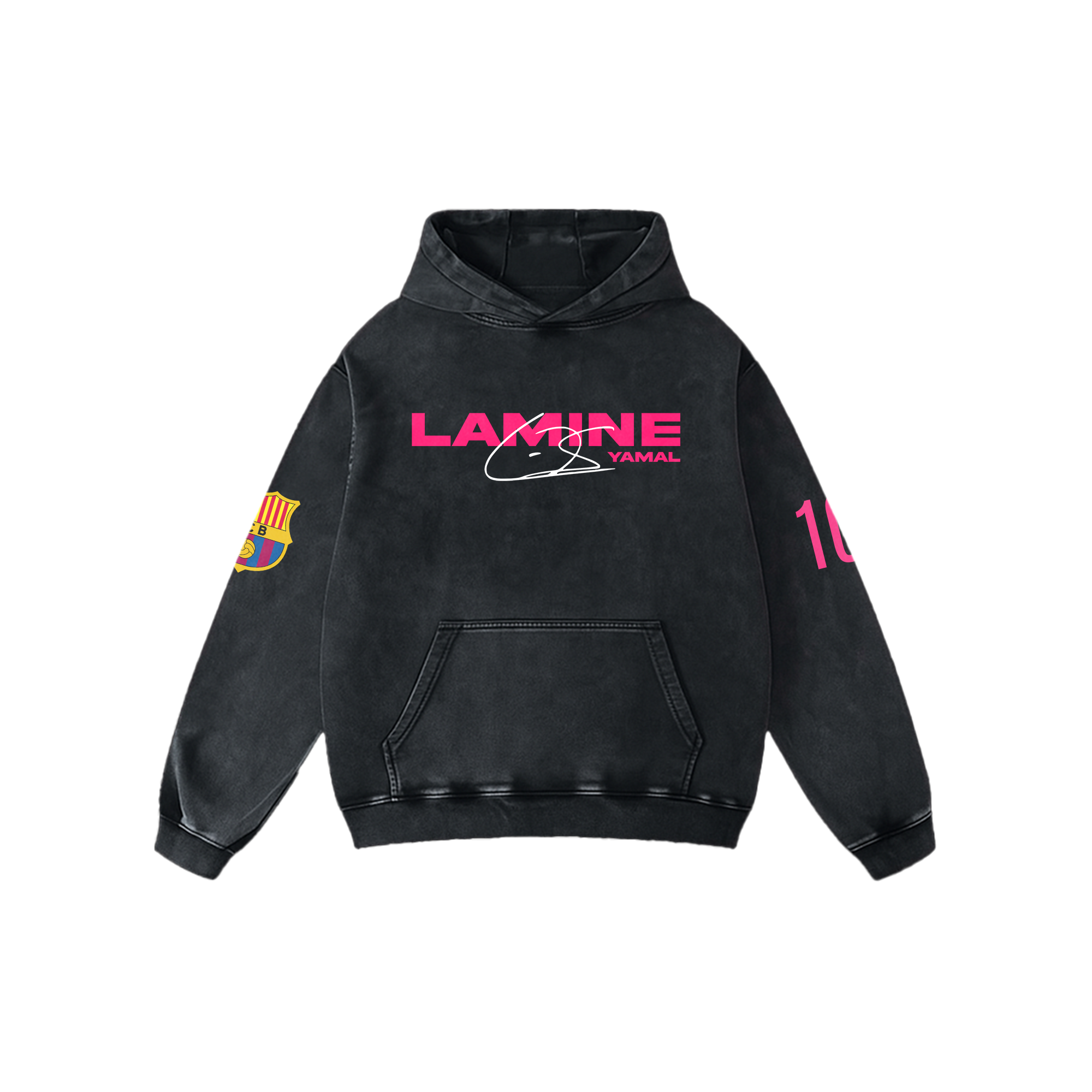 LAMINE ICONIC ACID WASH HOODIE
