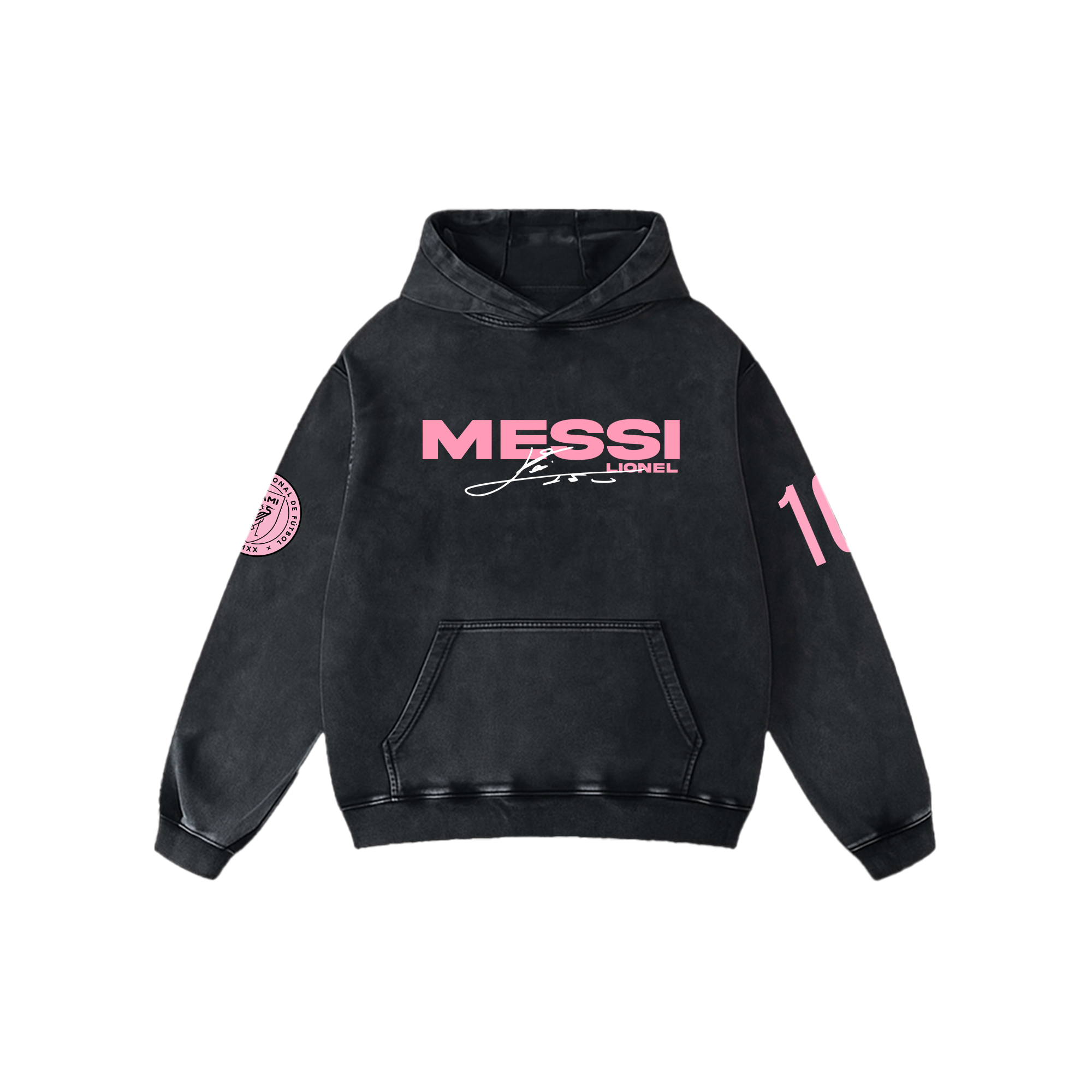 MESSI ICONIC ACID WASH HOODIE