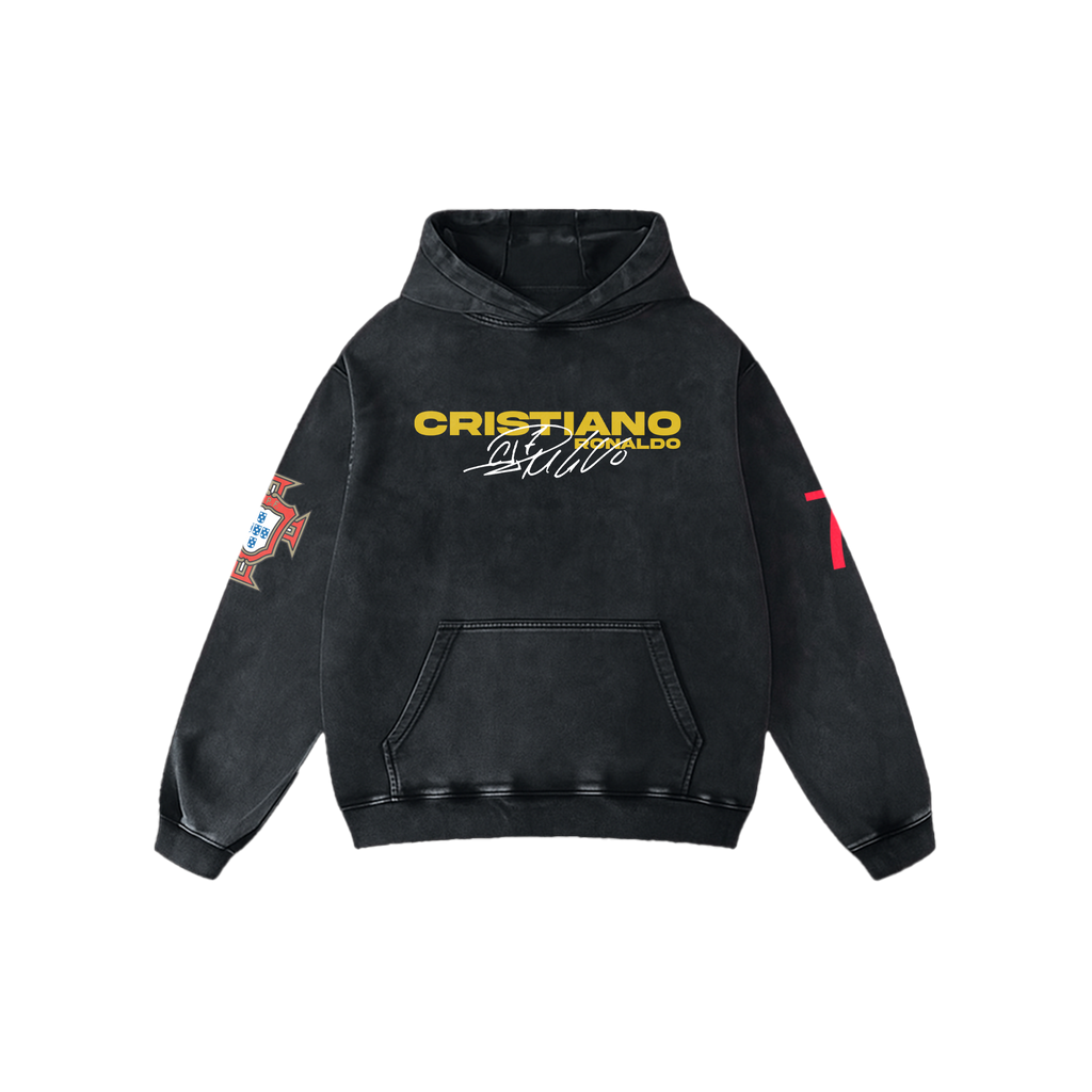 CR7 ICONIC ACID WASH HOODIE
