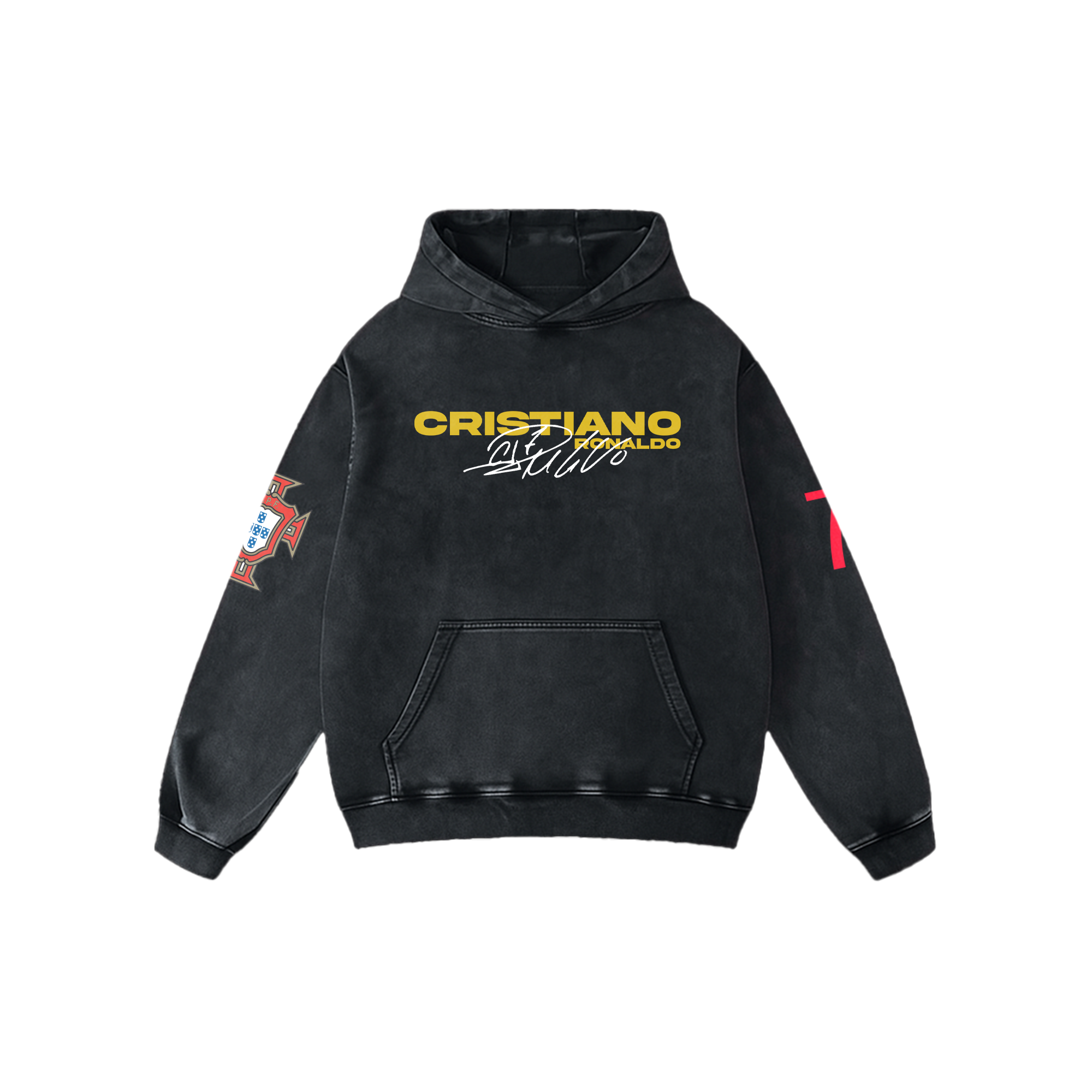 CR7 ICONIC ACID WASH HOODIE