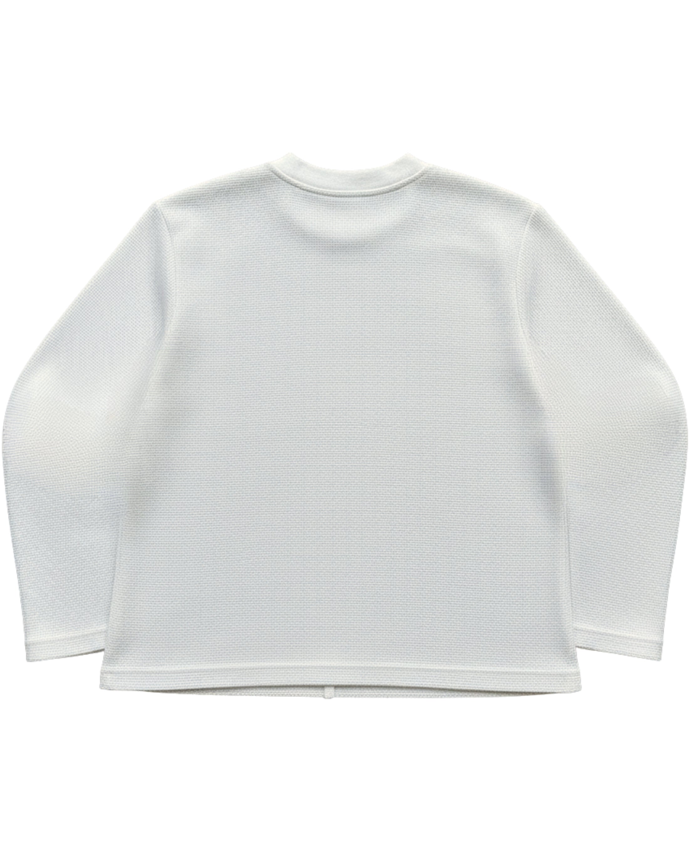 Off-white waffle knit oversized full-sleeve Back Design